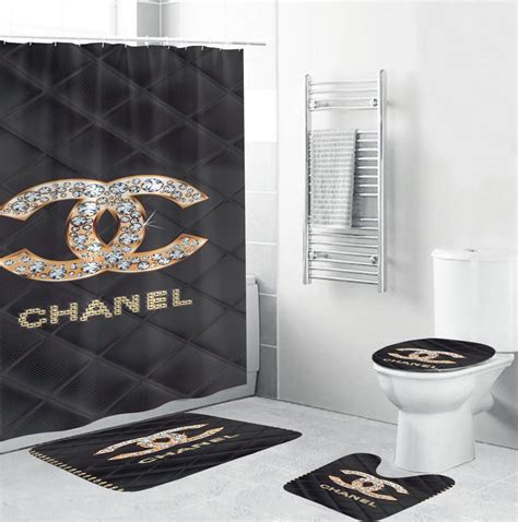 chanel inspired shower curtains|chanel shower curtain amazon.